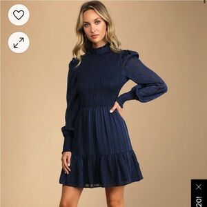 BRAND NEW Navy blue Lulu’s dress